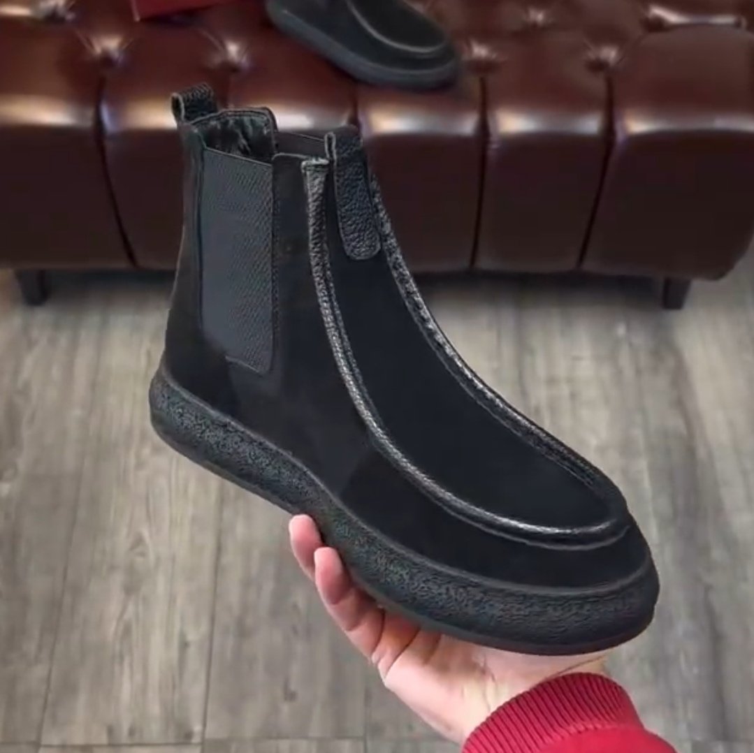 ✅High -quality Dedication✅Men's Handmade Classic Suede High-top Casual Shoes