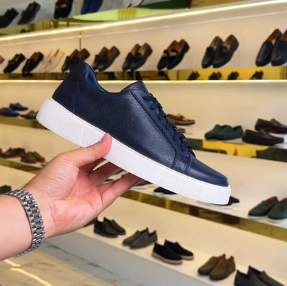 ✅High -quality Dedication✅Men's New Solid Color Genuine Leather Classic Casual Shoes