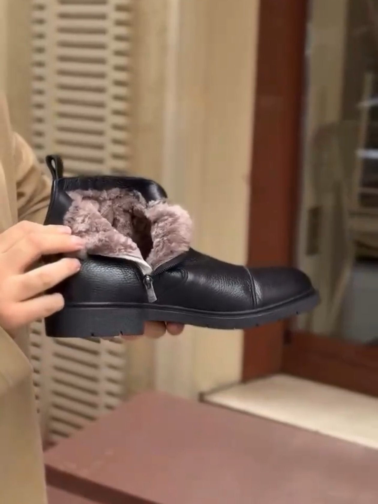✅High -quality Dedication✅Men's Winter Handmade Classic Suede High-top Cotton Shoes