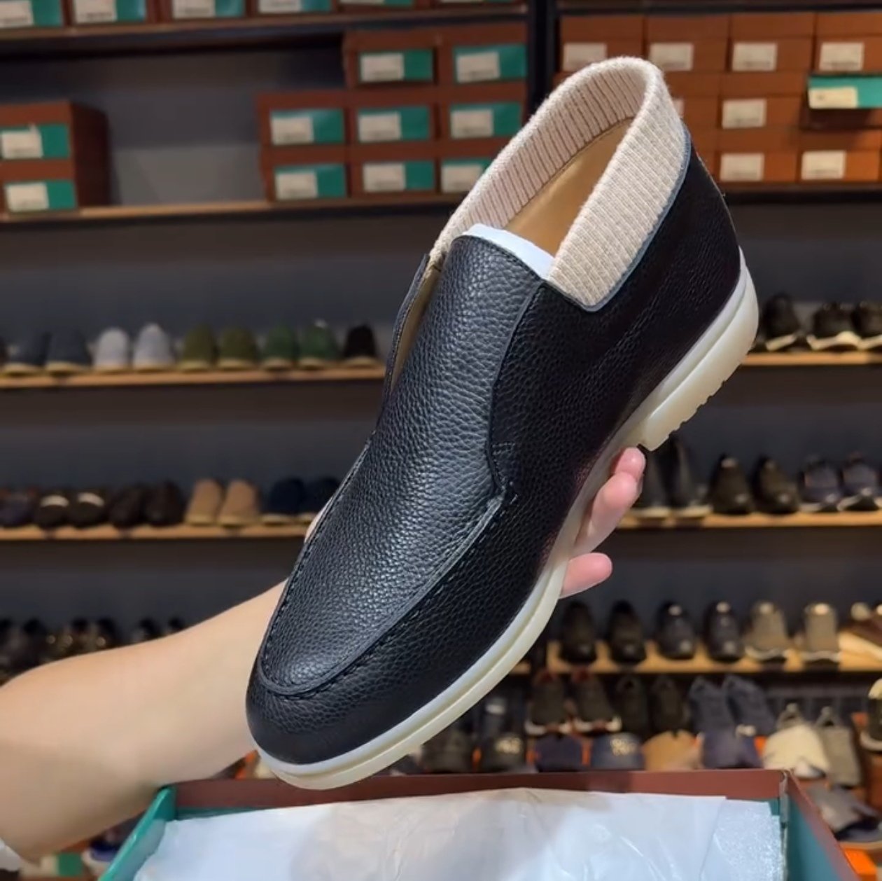 ✅High -quality Dedication✅Men's New High Quality Textured Genuine Leather Casual Shoes
