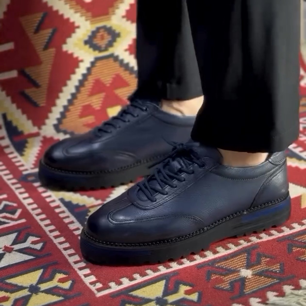 ✅High -quality Dedication✅Men's New Blue High Quality Genuine Leather Versatile Casual Shoes
