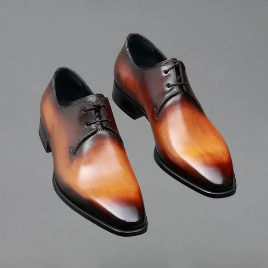 ✅High -quality Dedication✅Men's Light Brown Genuine Leather Formal & Casual Shoes
