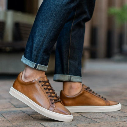 ✅High -quality Dedication✅Men's Classic Solid Color Genuine Cowhide Casual Shoes