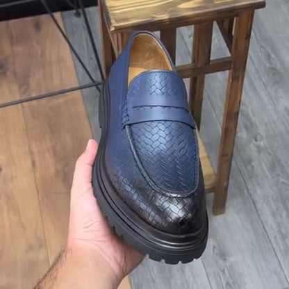 ⏰Last Day 49% OFF⏰Men's New Genuine Cowhide Woven Slip-on Casual Shoes
