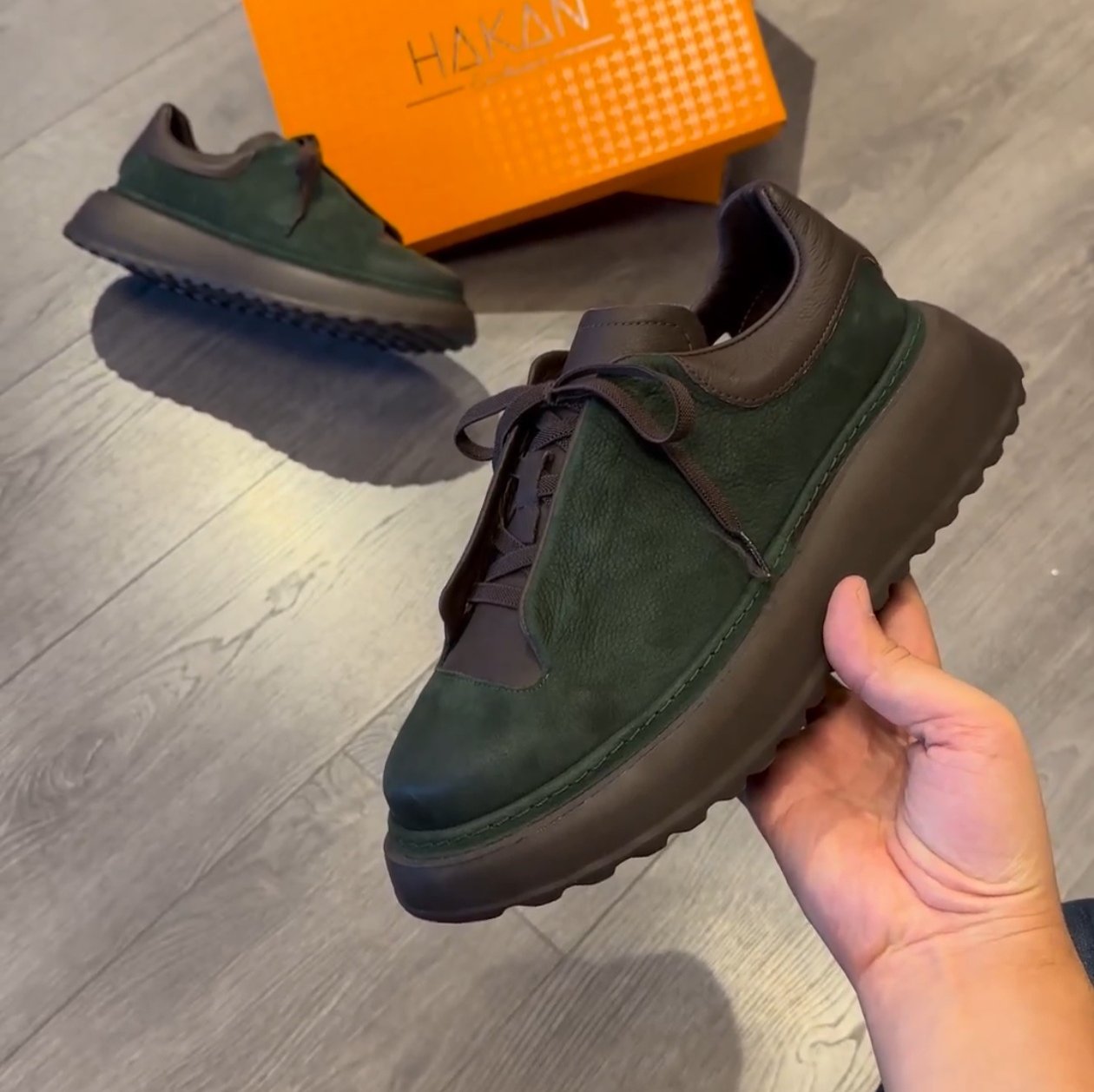 ✅High -quality Dedication✅Men's New Green Suede Classic Platform Casual Shoes