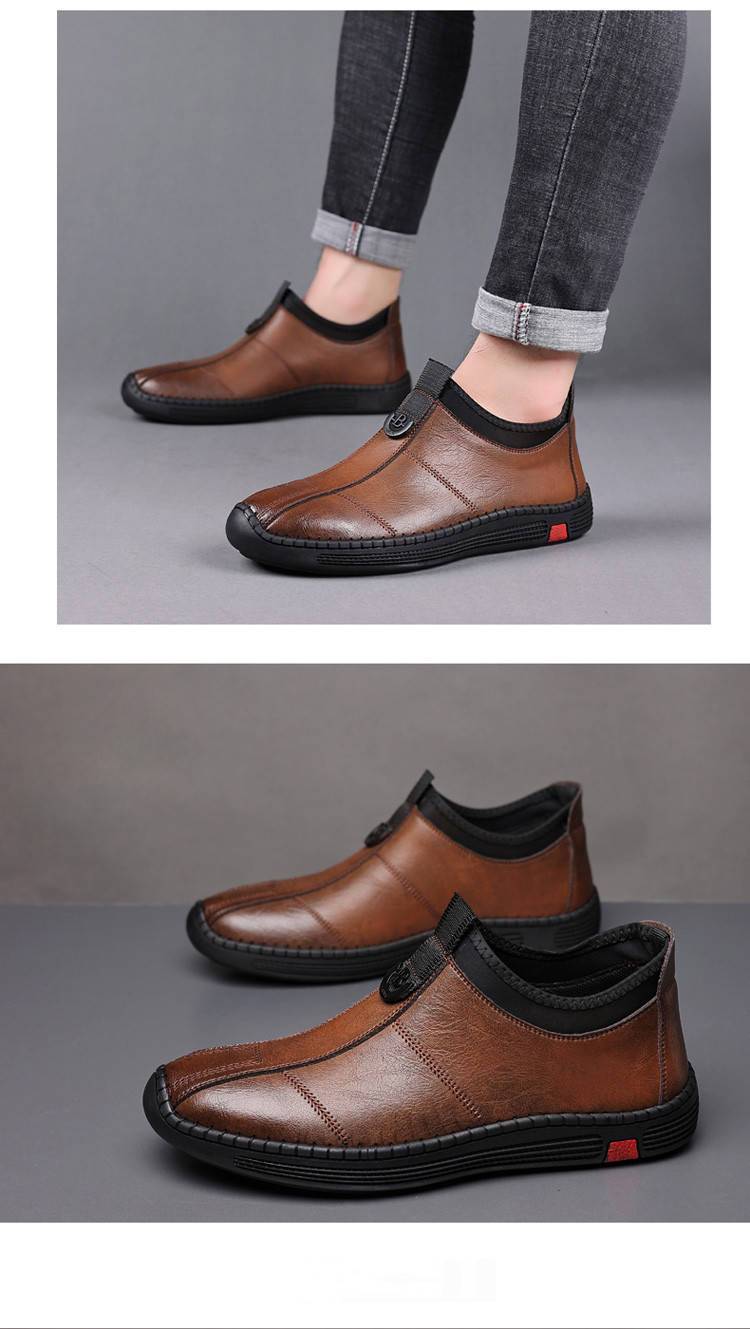 New Autumn and Winter Men's Business Casual Genuine Cowhide Shoes