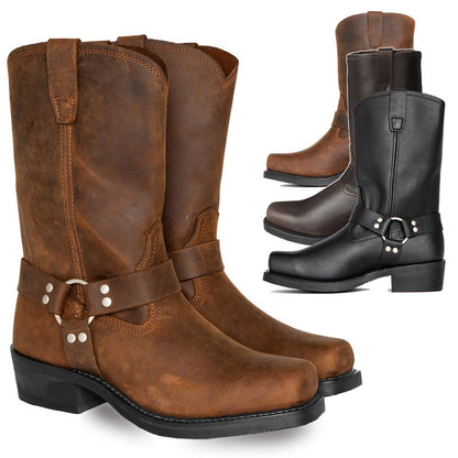 Men's Genuine Leather Cowboy Boots
