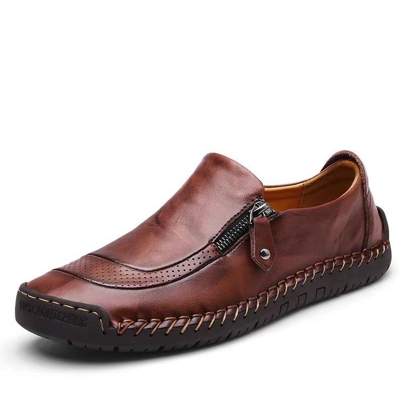 🔥Limited Time Offer 49% OFF🔥New Men's Genuine Leather Zipper Slip-on Casual Shoes