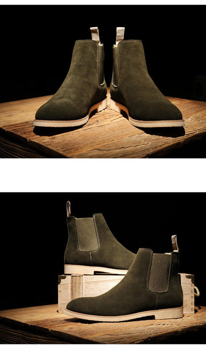 Men's Genuine Leather Autumn and Winter Chelsea Boots