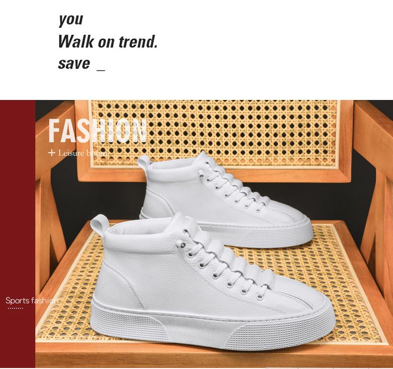 New Autumn High-top Genuine Leather Casual Shoes