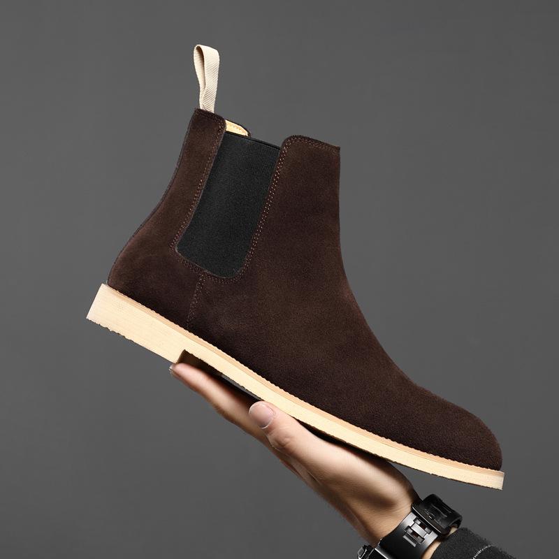 Men's Genuine Leather Autumn and Winter Chelsea Boots