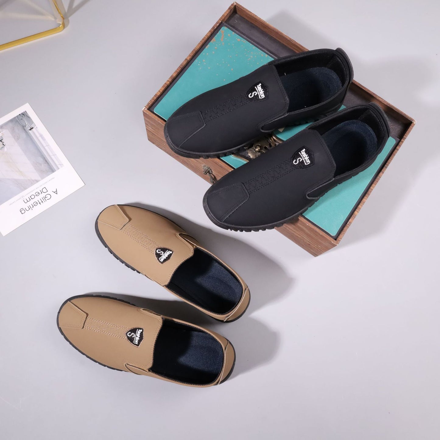 ✅High -quality Dedication✅New Men's Genuine Leather Slip-on Casual Business Shoes