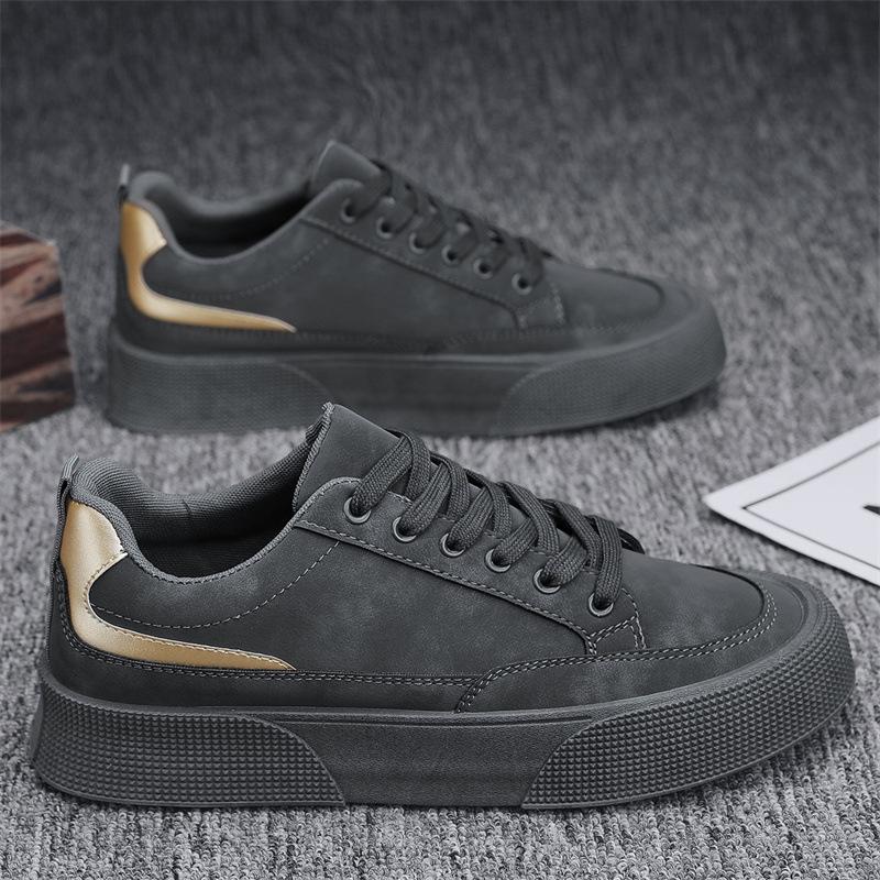 New Men's Leather Thick-soled Sports and Casual Shoes