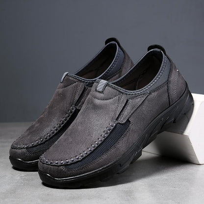 🔥Limited Time Offer 49% OFF🔥Men's Genuine Leather Breathable British Style Slip-on Casual Shoes