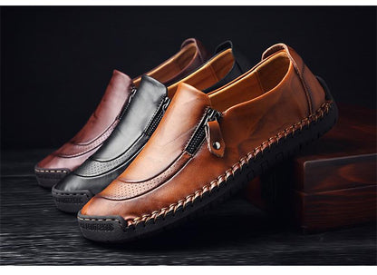 🔥Limited Time Offer 49% OFF🔥New Men's Genuine Leather Zipper Slip-on Casual Shoes