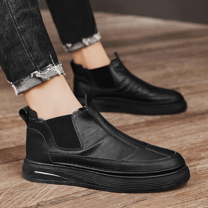 🔥Limited Time Offer 49% OFF🔥Men's Four-season Mid-top Slip-on Versatile Casual Leather Shoes