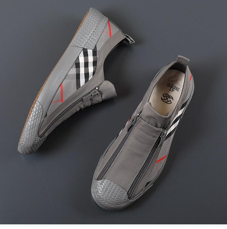 2023 New Autumn Men's Breathable Zipper Casual Canvas Shoes