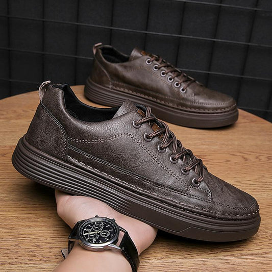 Summer Lightweight Breathable Leather Casual Shoes