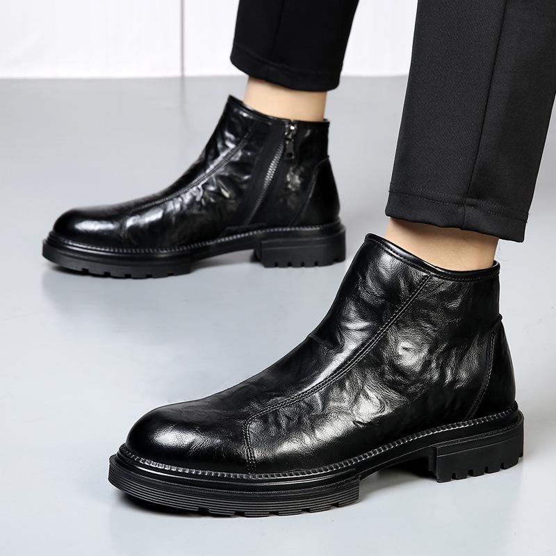 ✅High -quality Dedication✅Men's Retro Genuine Leather Thick Sole Casual Martin Boots