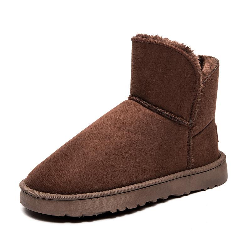 Winter Men's Thick-soled Wool Warm Snow Boots