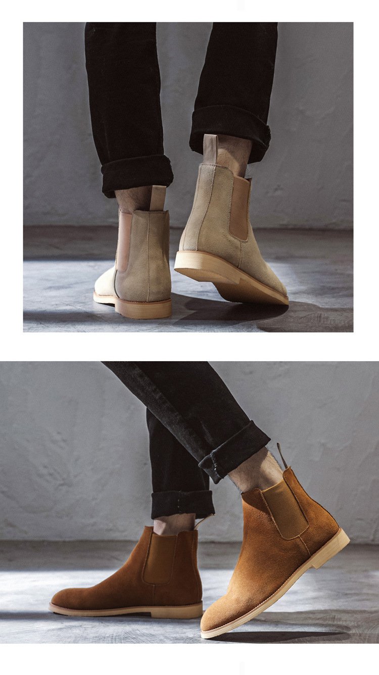 Men's Genuine Leather Autumn and Winter Chelsea Boots