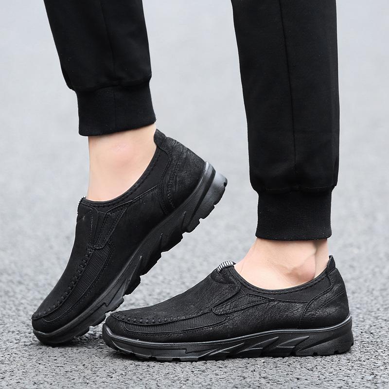 🔥Limited Time Offer 49% OFF🔥Men's Genuine Leather Breathable British Style Slip-on Casual Shoes