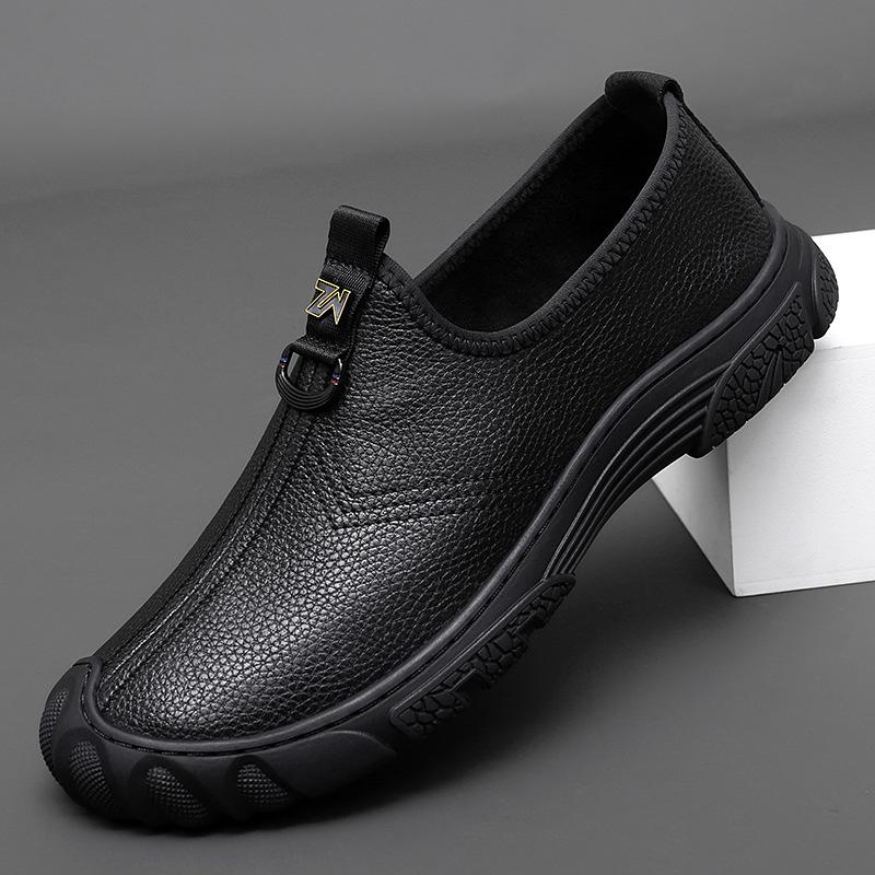 ✅High -quality Dedication✅Men's New Genuine Leather Soft Sole Slip-on Driving Casual Shoes