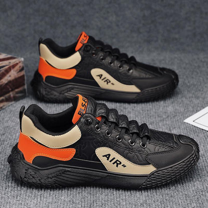 Autumn and Winter Men's Leather Waterproof Sneakers