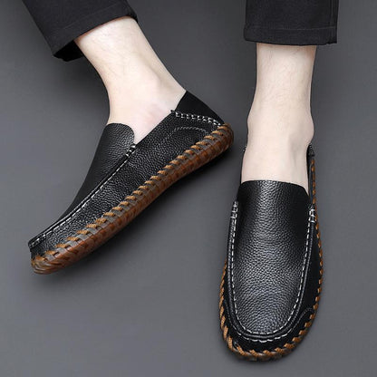 ✅High -quality Dedication✅New Breathable Genuine Leather Driving Soft Sole Casual Shoes