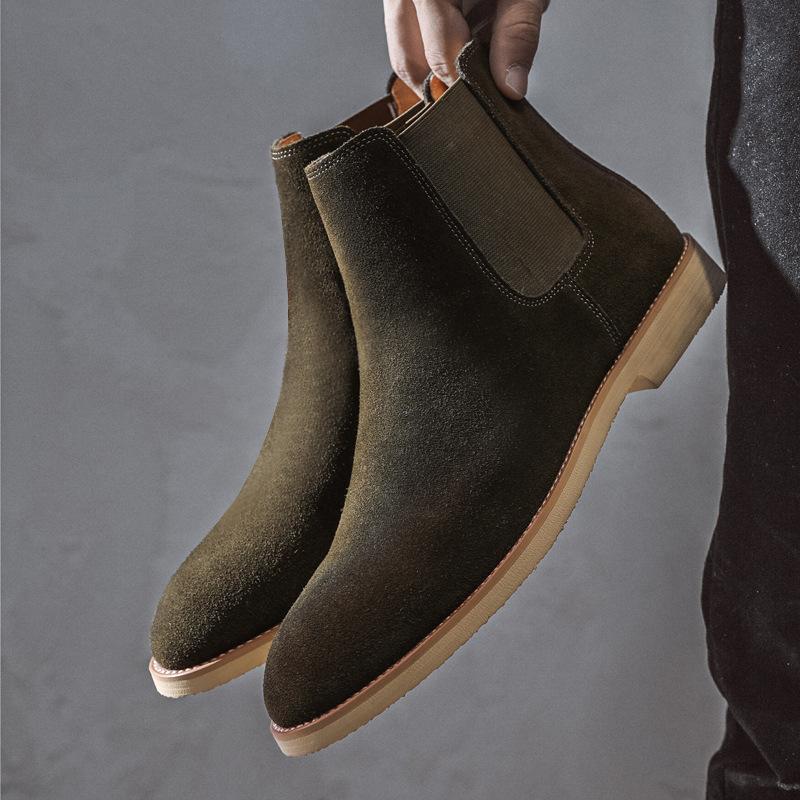 Men's Genuine Leather Autumn and Winter Chelsea Boots