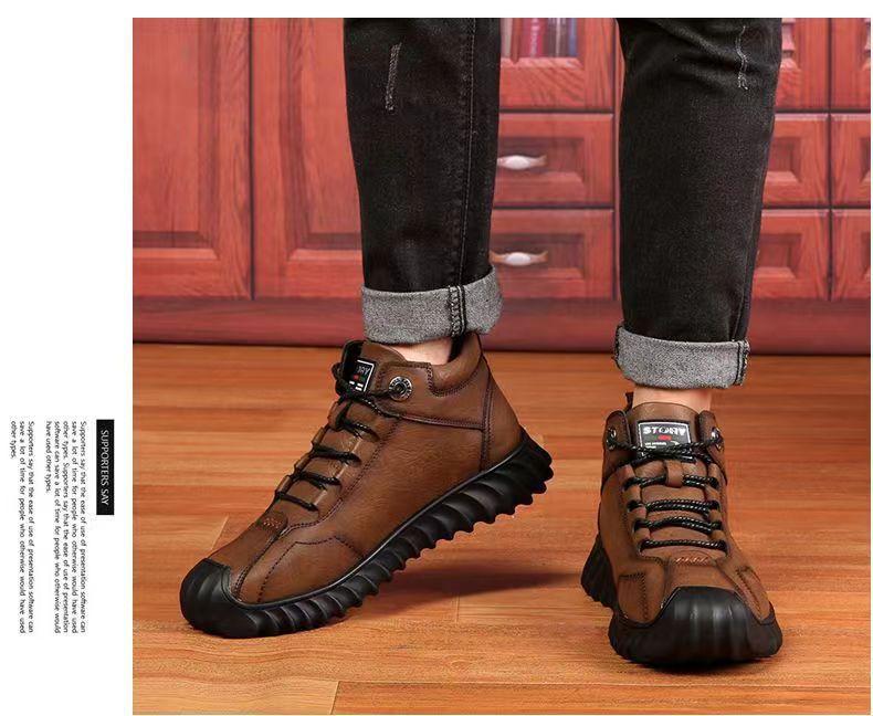 New Men's Warm Winter Wool Thickened Casual Snow Shoes