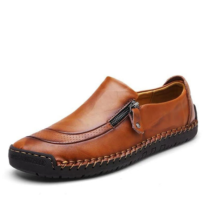 🔥Limited Time Offer 49% OFF🔥New Men's Genuine Leather Zipper Slip-on Casual Shoes