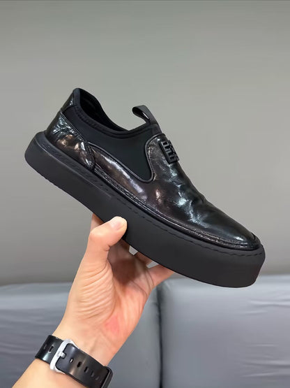✅High -quality Dedication✅Men's Genuine Leather Thick-soled Waterproof Slip-on Casual Shoes