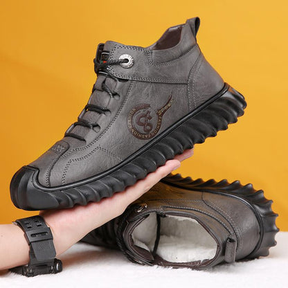 ✅High -quality Dedication✅Winter Men's Genuine Cowhide Wool Warm Soft-soled Cotton Shoes