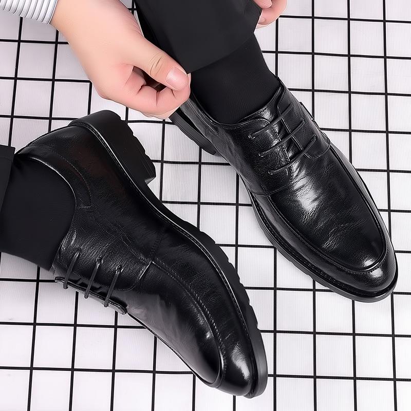 Men's Business Formal Casual Breathable Genuine Cowhide Shoes