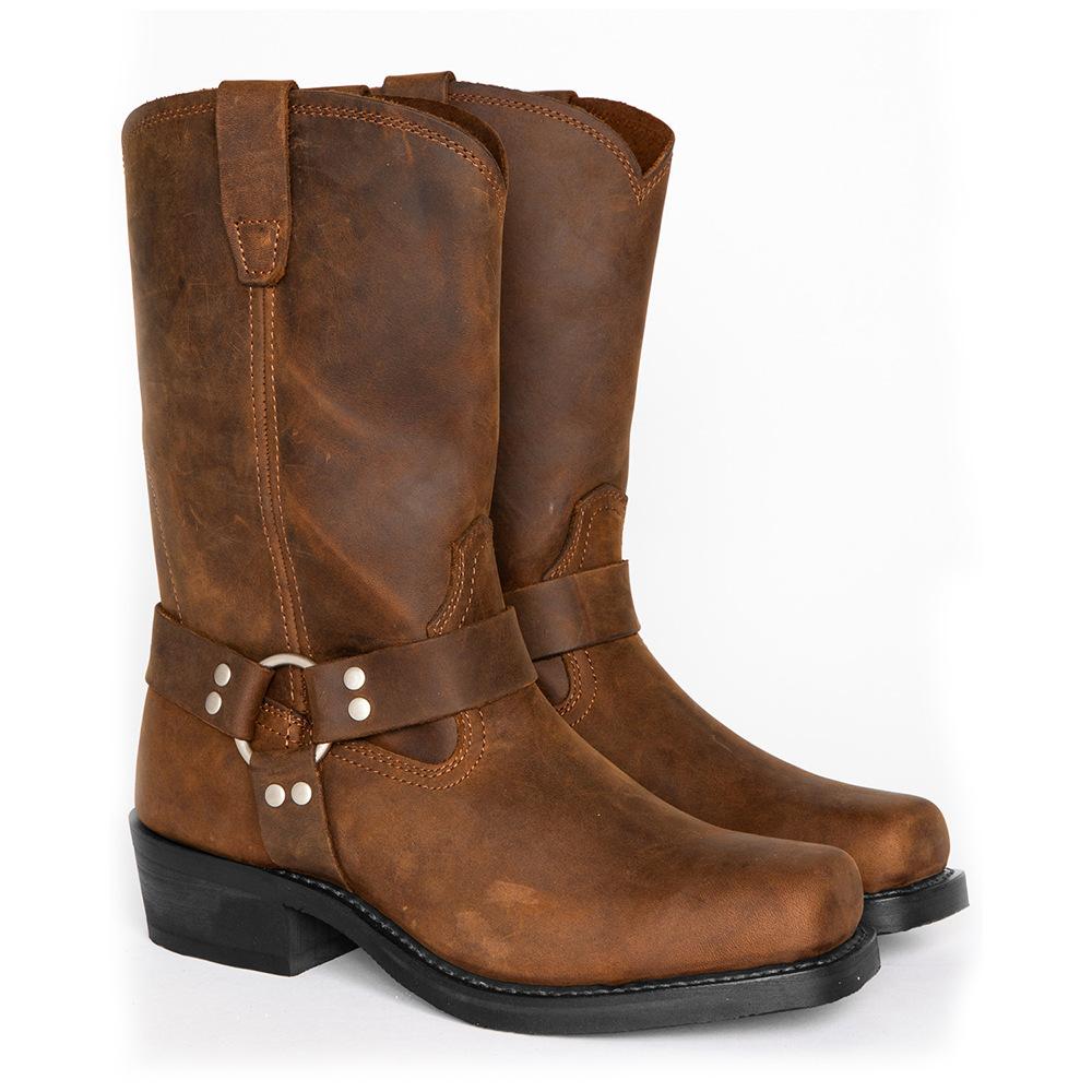 Men's Genuine Leather Cowboy Boots