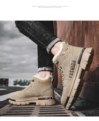 Men's Winter Wool Warm Casual Snow Boots