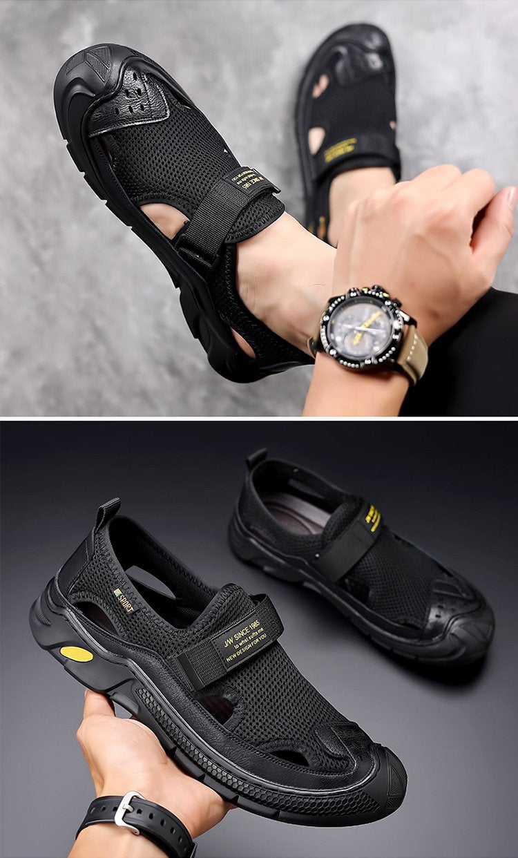 💯Summer Collection 💯 New Men's Hollow Breathable Casual Leather Sandals