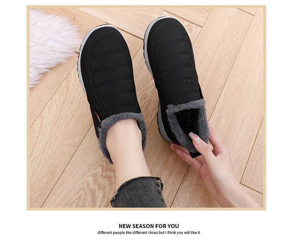 Winter Women's Windproof Thickened Wool Warm Snow Boots