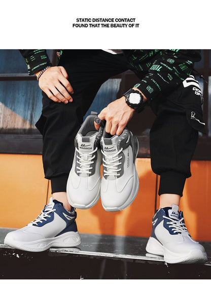 Men's Autumn and Winter Leather Waterproof Casual Sports Shoes