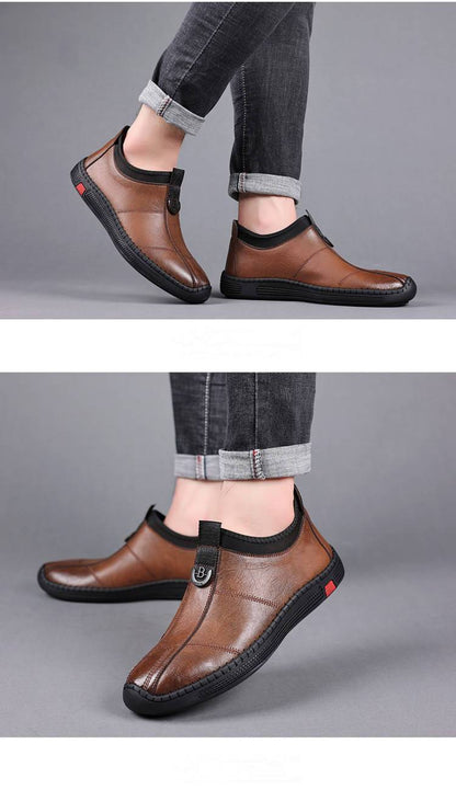 New Autumn and Winter Men's Business Casual Genuine Cowhide Shoes