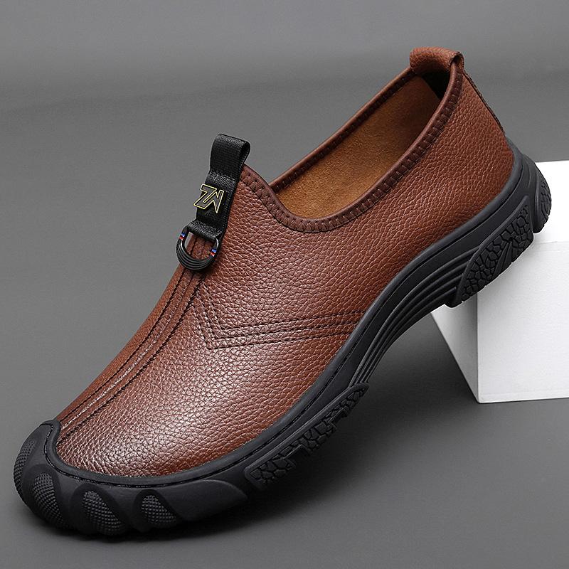 ✅High -quality Dedication✅Men's New Genuine Leather Soft Sole Slip-on Driving Casual Shoes