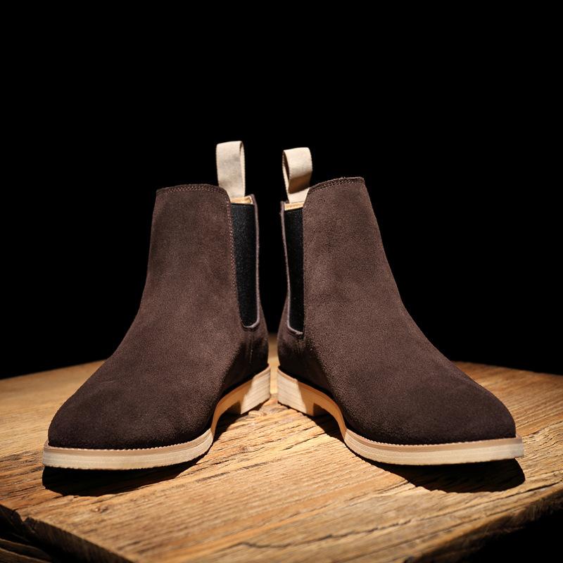 Men's Genuine Leather Autumn and Winter Chelsea Boots