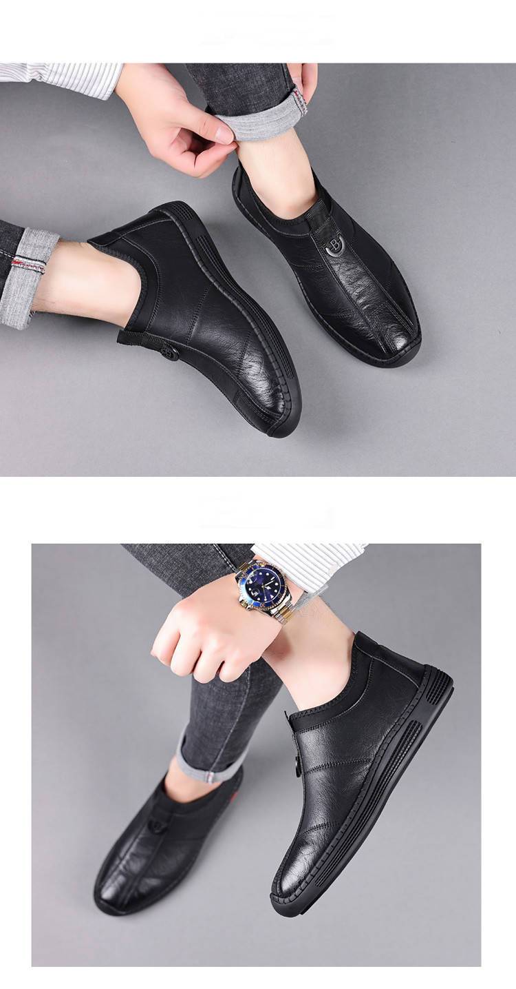 New Autumn and Winter Men's Business Casual Genuine Cowhide Shoes