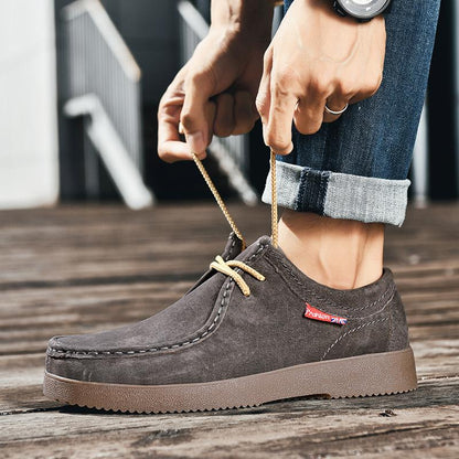 ✅High -quality Dedication✅Men's New British Style All-match Genuine Suede Casual Shoes