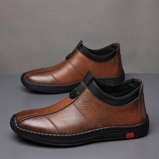 New Autumn and Winter Men's Business Casual Genuine Cowhide Shoes