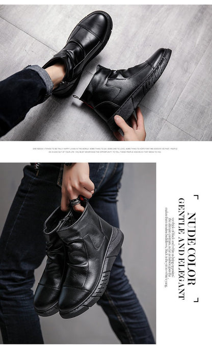 Men's Casual High Top Genuine Leather Boots