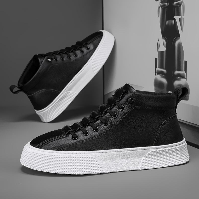 New Autumn High-top Genuine Leather Casual Shoes