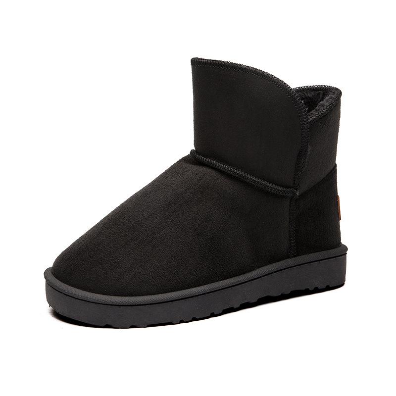 Winter Men's Thick-soled Wool Warm Snow Boots