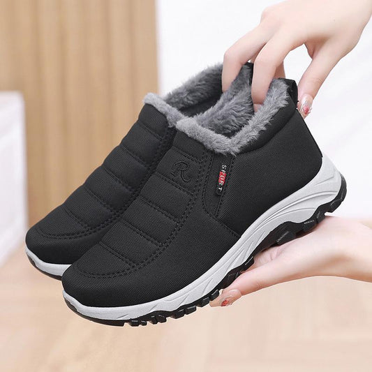 Winter Women's Windproof Thickened Wool Warm Snow Boots